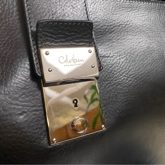 COLE HAAN - ITALIAN MADE - LEATHER BRIEFCASE DOCTOR / LAWYER BAG - Picture 3 of 16